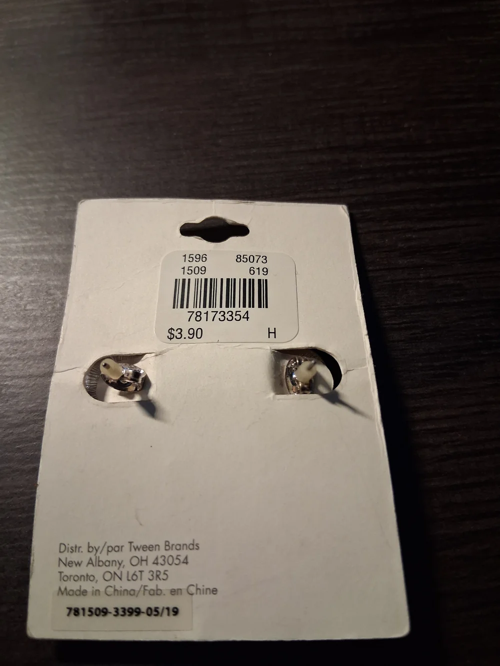 Justice Black Heart Mood Earrings